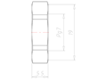 Polyamide (PA) Pg 7 and 19 Millimeter (mm) Wrench Size Black RAL 9005 Locknut