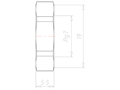 Polyamide (PA) Pg 7 and 19 Millimeter (mm) Wrench Size Lightgrey RAL 7035 Locknut
