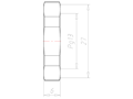 Polyamide (PA) Pg 13 and 27 Millimeter (mm) Wrench Size Lightgrey RAL 7035 Locknut