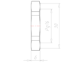 Polyamide (PA) Pg 16 and 30 Millimeter (mm) Wrench Size Lightgrey RAL 7035 Locknut