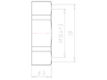 Polyamide (PA) M16x1.5 and 22 Millimeter (mm) Wrench Size Lightgrey RAL 7035 Locknut