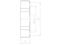 Polyamide (PA) M25x1.5 and 32 Millimeter (mm) Wrench Size Black RAL 9005 Locknut