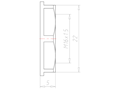 Polyamide (PA) M16x1.5 and 22 Millimeter (mm) Wrench Size Black RAL 9005 Flange Locknut