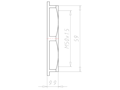 Polyamide (PA) M50x1.5 and 59 Millimeter (mm) Wrench Size Black RAL 9005 Locknut