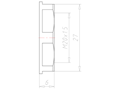 Polyamide (PA) M20x1.5 and 27 Millimeter (mm) Wrench Size Lightgrey RAL 7035 Locknut