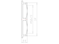 Polyamide (PA) M50x1.5 and 59 Millimeter (mm) Wrench Size Lightgrey RAL 7035 Locknut