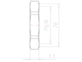 Brass Pg 16 and 26 Millimeter (mm) Wrench Size Thick-walled Version Locknut