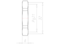 Brass Pg 21 and 32 Millimeter (mm) Wrench Size Thick-walled Version Locknut