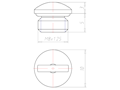 Brass 6 Millimeter (mm) Thread M8x1.25 with o-ring NBR Sealing Screw