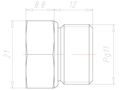 Brass PG11 Ex d IIC with o-ring Sealing Screw