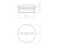 Brass 6 Millimeter (mm) Thread PG11 with o-ring NBR Sealing Screw