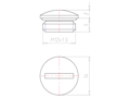 5 Millimeter (mm) Thread Length M12x1.5 with O-ring for High Temperatures Sealing Screw