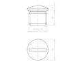 10 Millimeter (mm) Thread Length M12x1.5 with O-ring for High Temperatures Sealing Screw
