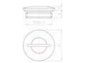 Brass 6 Millimeter (mm) Thread M20x1.5 with o-ring NBR Sealing Screw