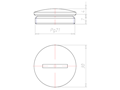 Brass 6 Millimeter (mm) Thread PG21 with o-ring NBR Sealing Screw