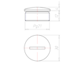 Brass 10 Millimeter (mm) Thread PG21 with o-ring NBR Sealing Screw