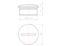 11 Millimeter (mm) Thread Length M25x1.5 with O-ring for High Temperatures Sealing Screw