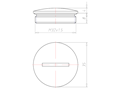 8 Millimeter (mm) Thread Length M32x1.5 with O-ring for High Temperatures Sealing Screw