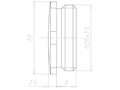 Brass 6 Millimeter (mm) Thread M20x1.5 Sealing Screw