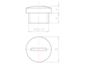 Black RAL 9005 Synthetic M12x1.5 Sealing Screw