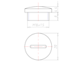 Black RAL 9005 Synthetic M16x1.5 Sealing Screw