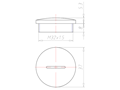 Lightgrey RAL 7035 Synthetic M32x1.5 Sealing Screw