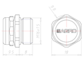 M16x1.5 Ex e II Thread Nickel Plated Brass Membrane Pressure Equalization Element