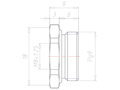 Brass PG 9 to M8x1.25 with 18 Millimeter (mm) Wrench Size Ex e II Reduction Flange