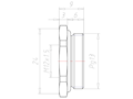 Brass PG13 to M12x1.5 with 24 Millimeter (mm) Wrench Size Ex e II Reduction Flange