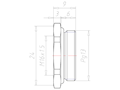 Brass PG13 to M16x1.5 with 24 Millimeter (mm) Wrench Size Ex e II Reduction Flange