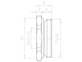 Brass PG16 to M12x1.5 with 24 Millimeter (mm) Wrench Size Ex e II Reduction Flange