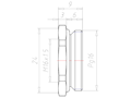 Brass PG16 to M16x1.5 with 24 Millimeter (mm) Wrench Size Ex e II Reduction Flange