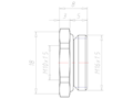 Brass M16x1.5 to M10x1.5 with 18 Millimeter (mm) Wrench Size Ex e II Reduction Flange