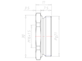 Brass PG21 to M16x1.5 with 30 Millimeter (mm) Wrench Size Ex e II Reduction Flange