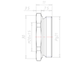 Brass PG21 to M20x1.5 with 30 Millimeter (mm) Wrench Size Ex e II Reduction Flange