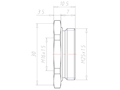 Brass M25x1.5 to M16x1.5 with 30 Millimeter (mm) Wrench Size Ex e II Reduction Flange