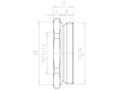Brass PG29 to M25x1.5 with 38 Millimeter (mm) Wrench Size Ex e II Reduction Flange