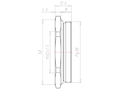 Brass PG36 to M32x1.5 with 50 Millimeter (mm) Wrench Size Ex e II Reduction Flange