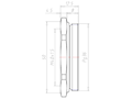 Brass PG36 to M40x1.5 with 50 Millimeter (mm) Wrench Size Ex e II Reduction Flange