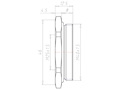 Brass M40x1.5 to M25x1.5 with 46 Millimeter (mm) Wrench Size Ex e II Reduction Flange