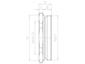 Brass PG42 to M40x1.5 with 55 Millimeter (mm) Wrench Size Ex e II Reduction Flange
