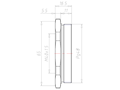 Brass PG48 to M40x1.5 with 65 Millimeter (mm) Wrench Size Ex e II Reduction Flange