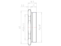 Brass PG48 to M50x1.5 with 65 Millimeter (mm) Wrench Size Ex e II Reduction Flange