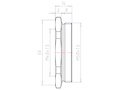 Brass M50x1.5 to M40x1.5 with 55 Millimeter (mm) Wrench Size Ex e II Reduction Flange