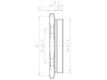 Brass M63x1.5 to M40x1.5 with 70 Millimeter (mm) Wrench Size Ex e II Reduction Flange