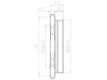 Brass M63x1.5 to M50x1.5 with 70 Millimeter (mm) Wrench Size Ex e II Reduction Flange