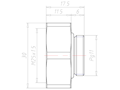 Brass PG11 to M25x1.5 Ex e II Extension