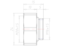 Brass M16x1.5 to M20x1.5 Ex e II Extension
