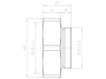Brass M32x1.5 to M40x1.5 Ex e II Extension