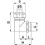 1.5 mm Pitch Thread Metric Cable Gland for 24.0 to 33.0 mm Diameter Cable